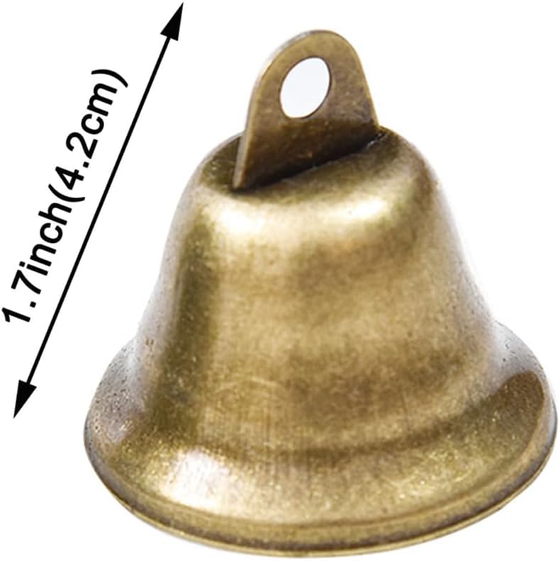 Bodosac 24PCS Bronze Jingle Bells Vintage Brass for Wedding Doors Dog Collar Jewelry Sewing Christmas Bell 1.7 X 1.5 Inches - Image 2